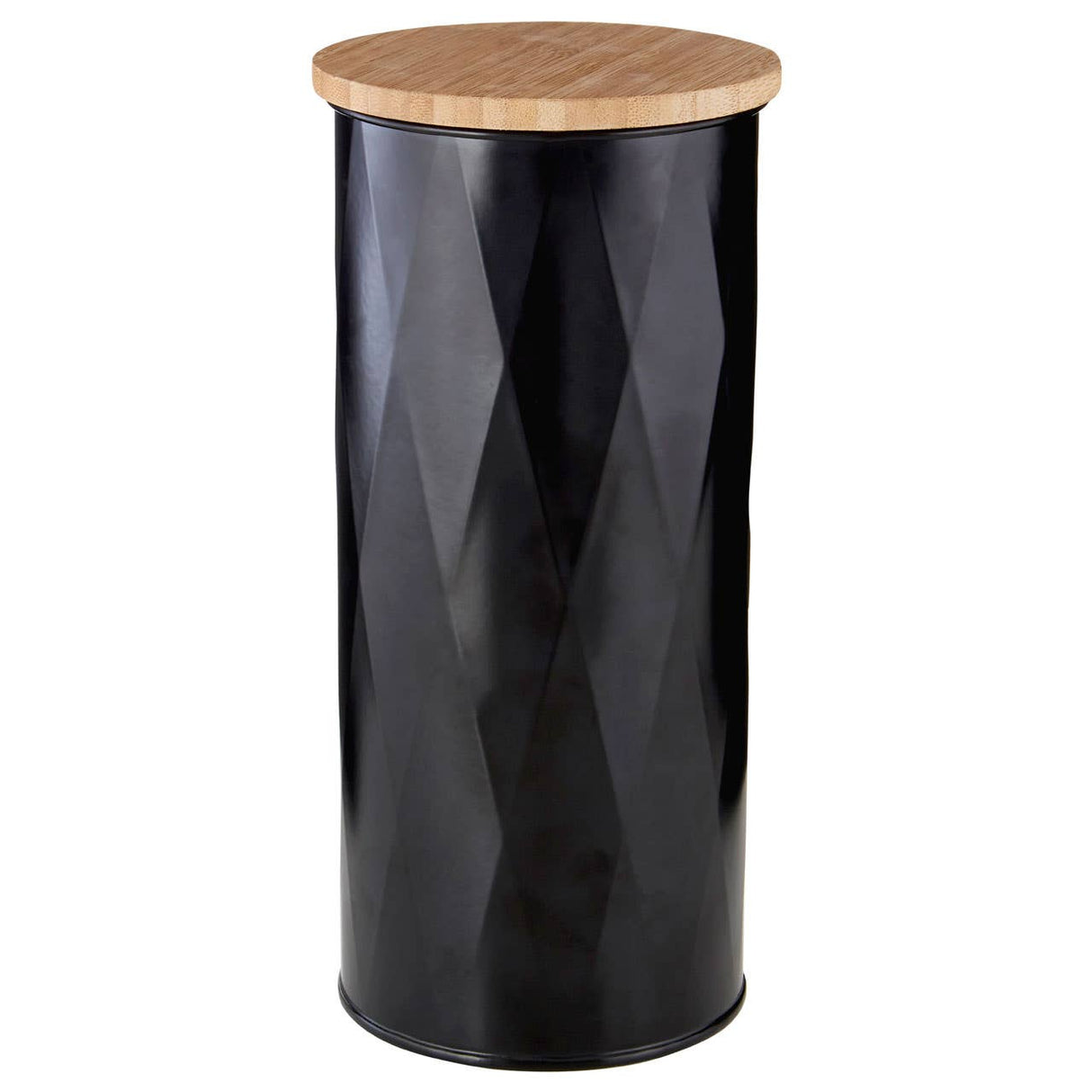 Rhombus Black Large Storage Canister