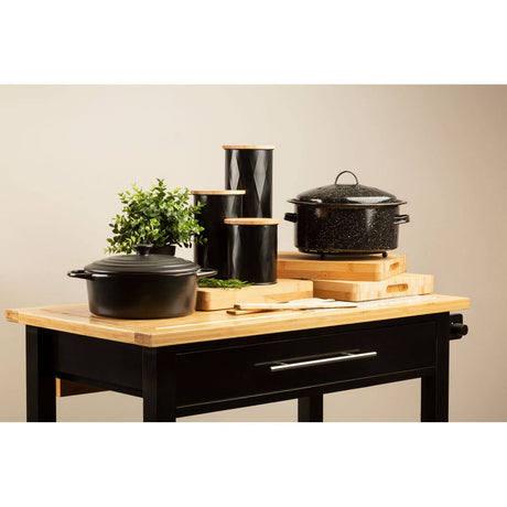 Rhombus Black Large Storage Canister