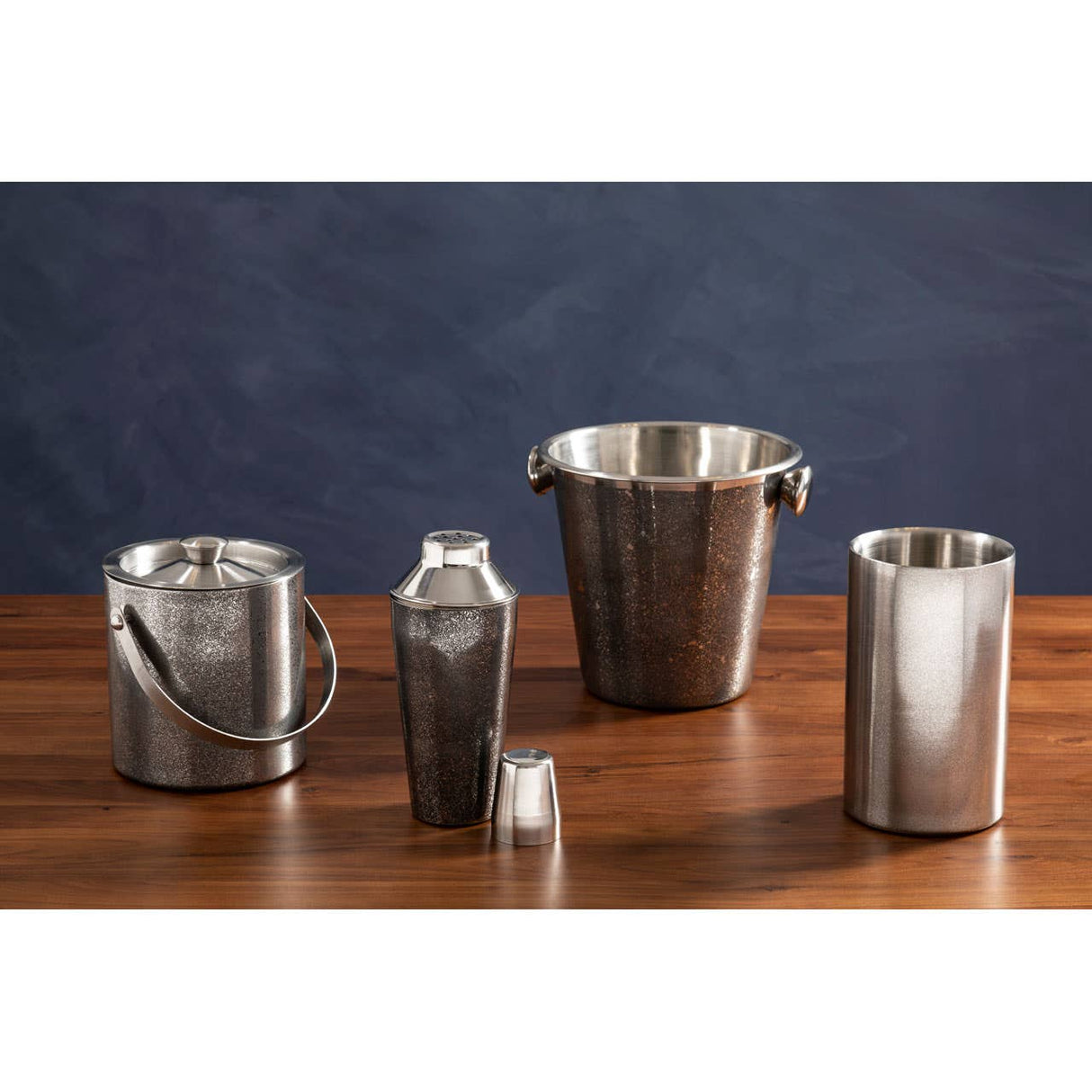 Glitter Effect Ice Bucket With Lid