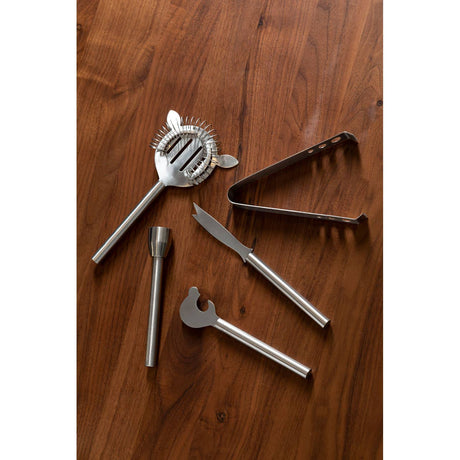 7Pc Bar Set With Brushed Gold Finish