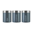 Grey Enamel Liberty Canisters - Set of 3