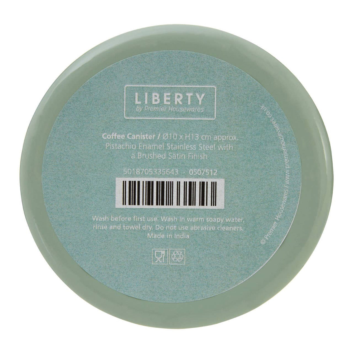 Liberty Pistachio Enamel Coffee Canister