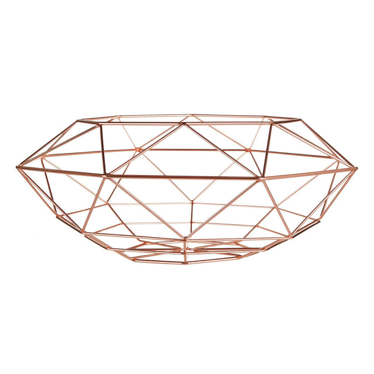 Vertex Copper Finish Wide Fruit Basket