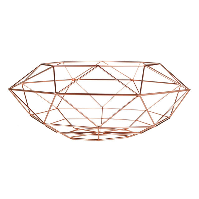 Vertex Copper Finish Wide Fruit Basket