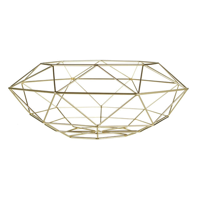 Vertex Gold Finish Wide Fruit Basket
