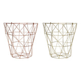 Vertex Gold Finish Tall Storage Basket