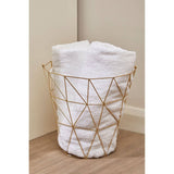 Vertex Gold Finish Tall Storage Basket