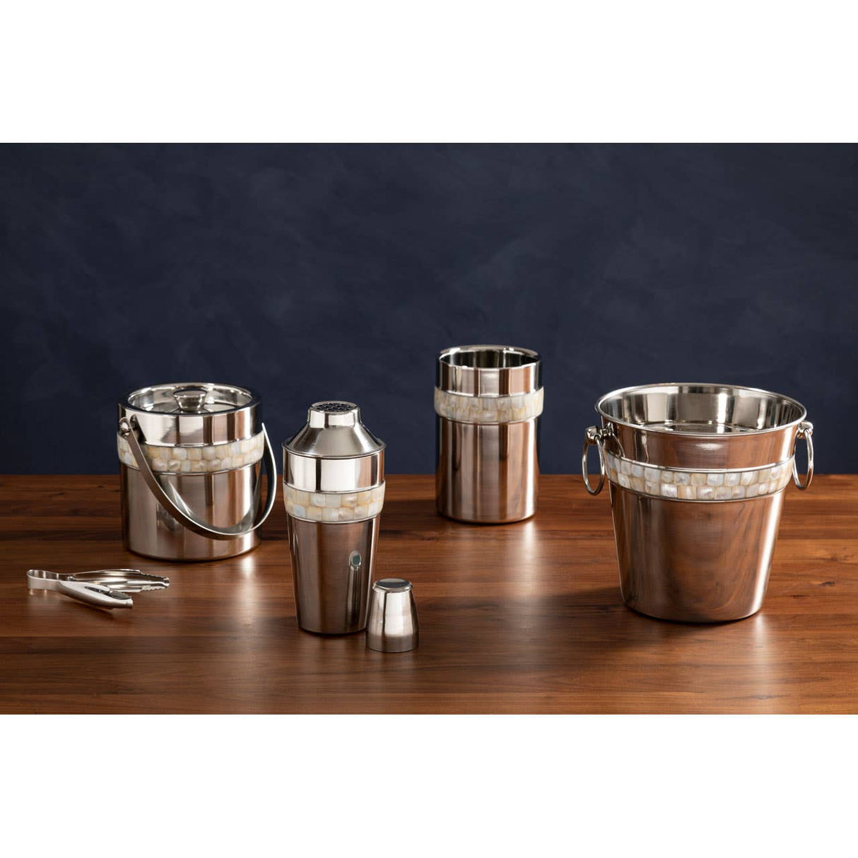 Mother Of Pearl Inlay Design Ice Bucket