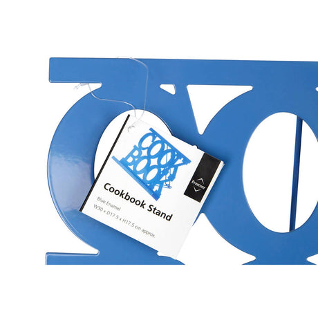 Blue Enamel Cookbook Stand