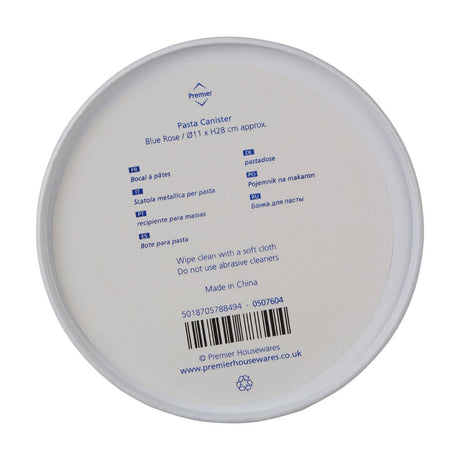 Blue Rose Pasta Canister