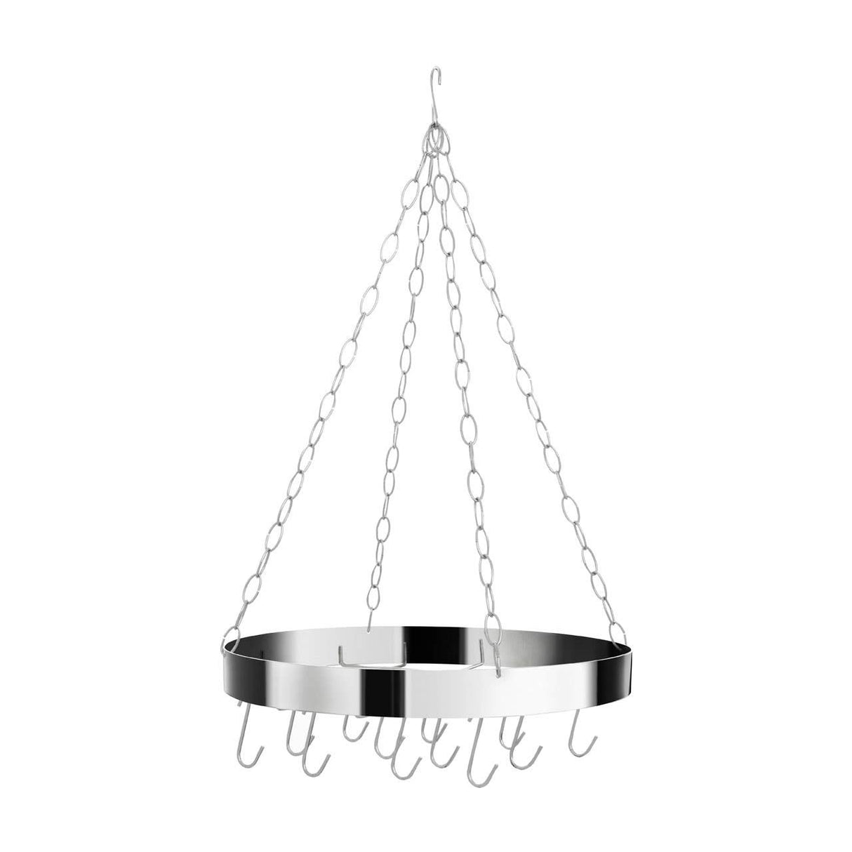 Valen Matt Chrome Round Ceiling Rack