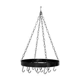 Valen Matt Black Round Ceiling Rack