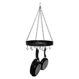 Valen Matt Black Round Ceiling Rack