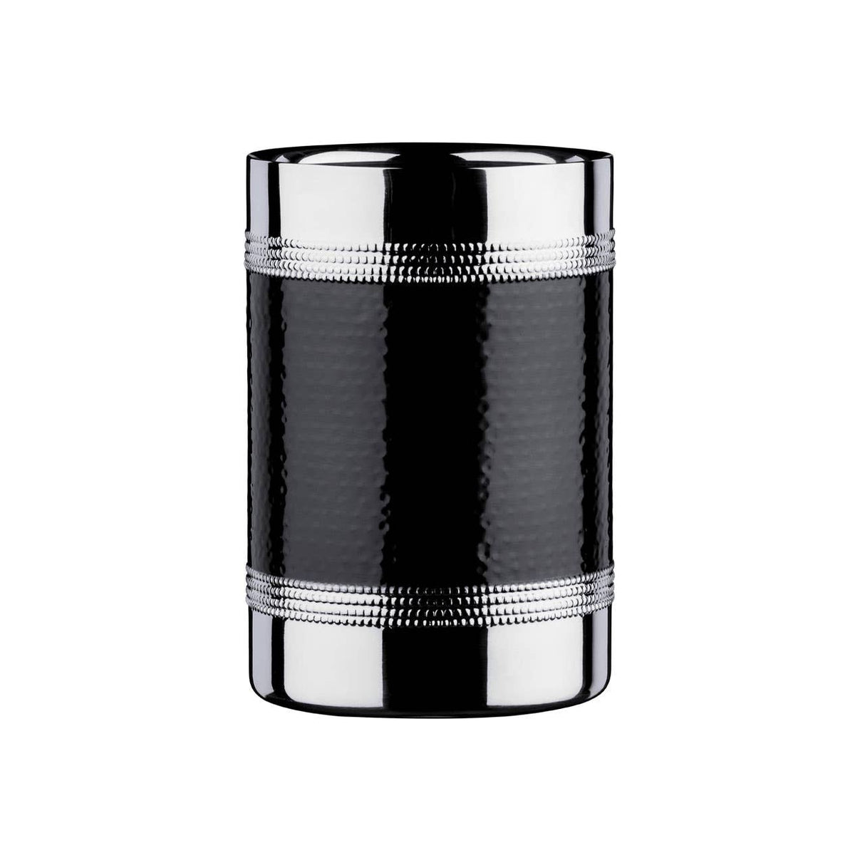 Bottle Cooler With Hammered Black Band