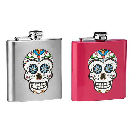Skull Design Hip Flask