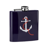 Hip Flask Anchor Design With Blue Finish