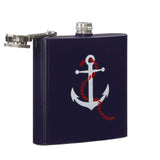 Hip Flask Anchor Design With Blue Finish