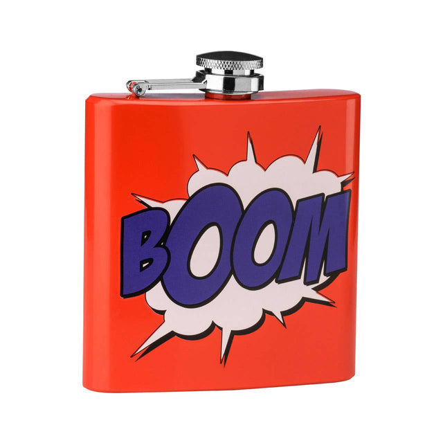 Hip Flask Boom Design With Red Finish