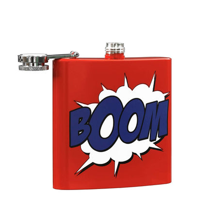 Hip Flask Boom Design With Red Finish