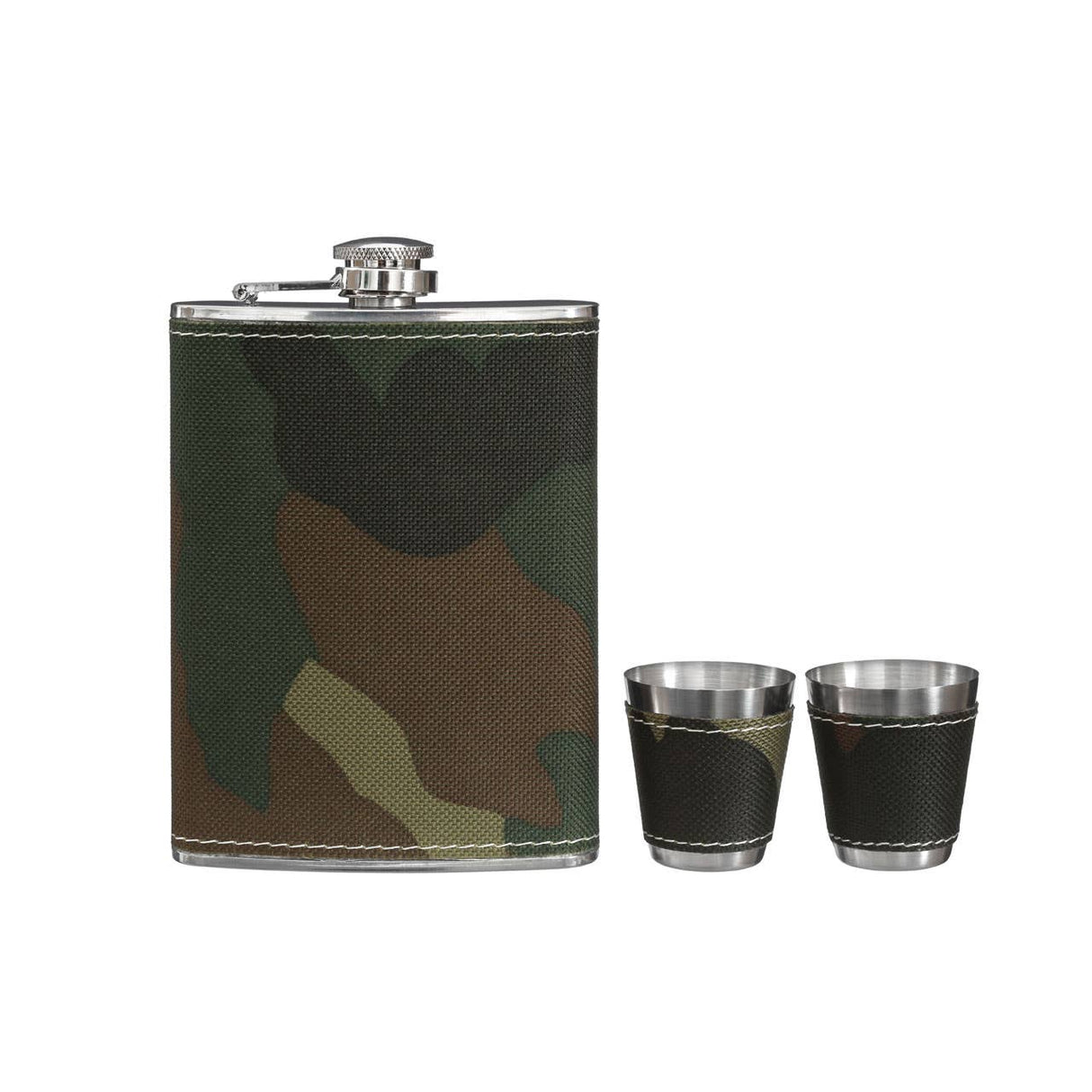 Hip Flask Camouflage Design Set
