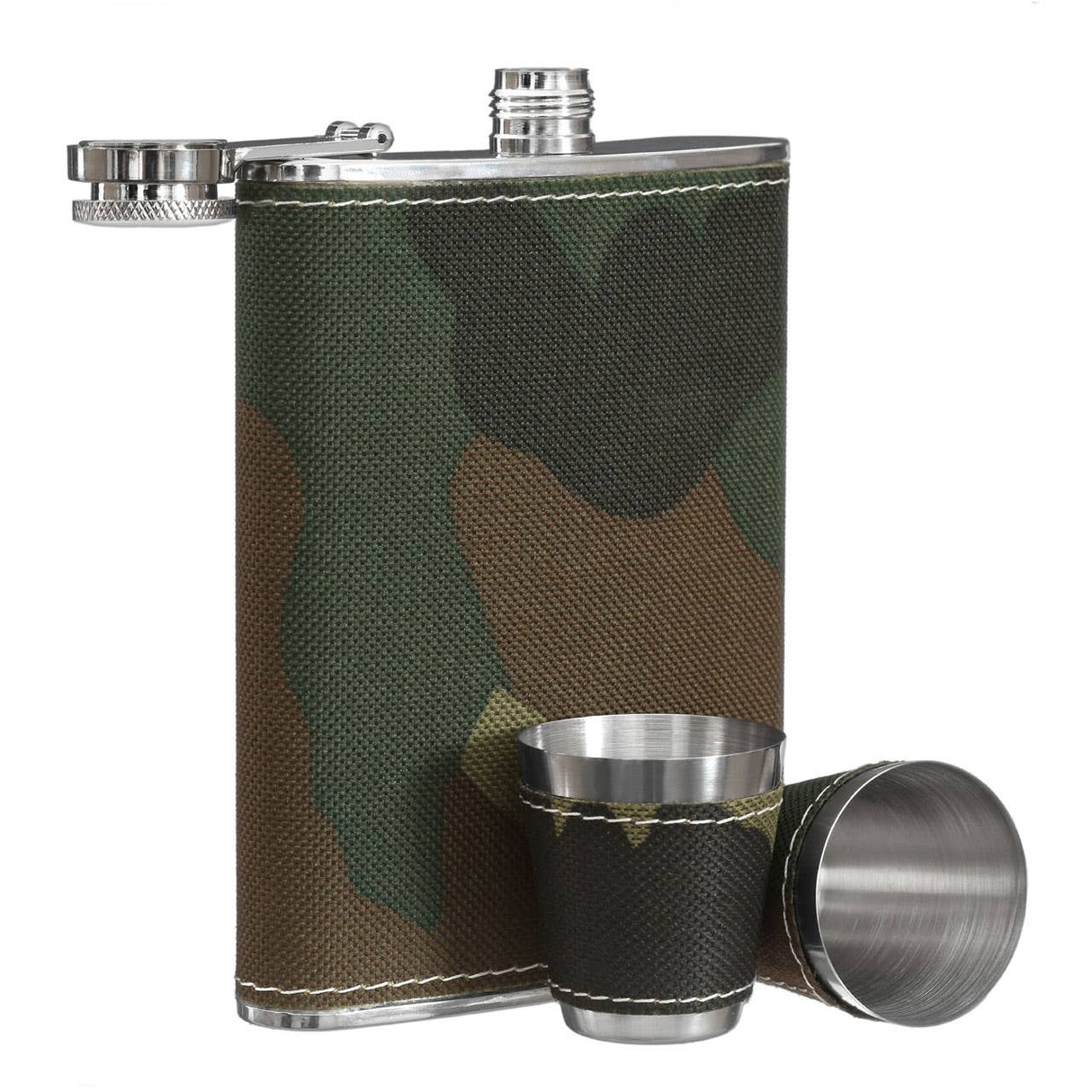 Hip Flask Camouflage Design Set