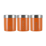 Liberty Orange Enamel Tea Coffee and Sugar Set