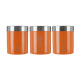 Liberty Orange Enamel Tea Coffee and Sugar Set