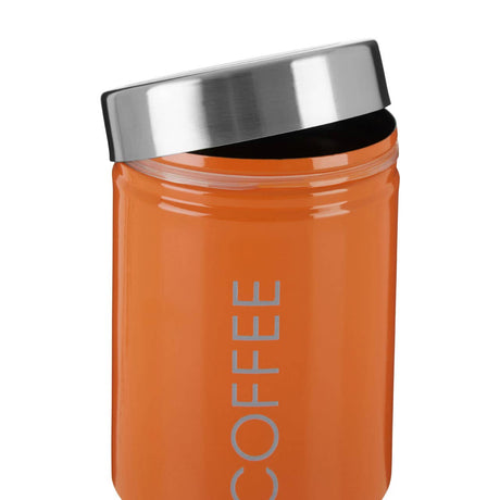 Orange Enamel Coffee Canister