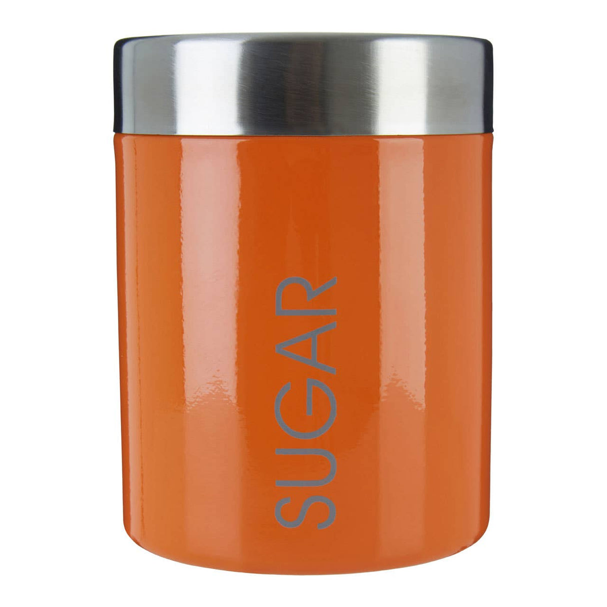 Orange Enamel Sugar Canister
