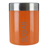 Orange Enamel Sugar Canister