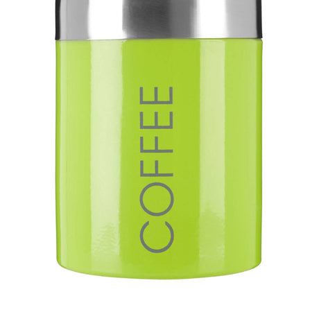 Lime Green Enamel Tea Coffee & Sugar Set