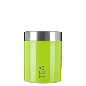 Lime Green Enamel Tea Canister