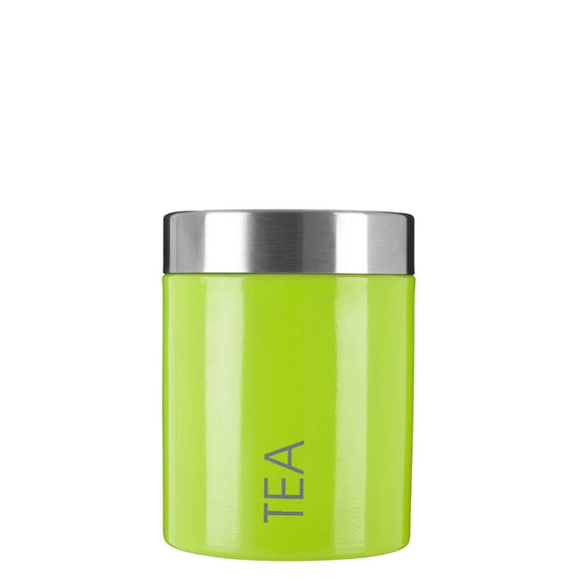 Lime Green Enamel Tea Canister