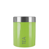Lime Green Enamel Tea Canister