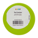 Lime Green Enamel Tea Canister