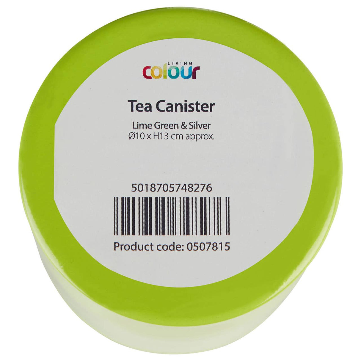 Lime Green Enamel Tea Canister