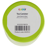 Lime Green Enamel Tea Canister