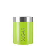 Lime Green Enamel Sugar Canister