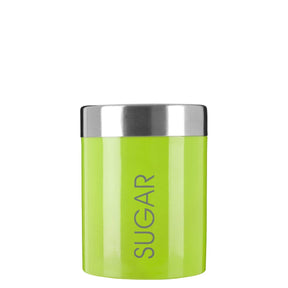 Lime Green Enamel Sugar Canister