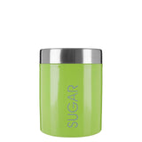 Lime Green Enamel Sugar Canister