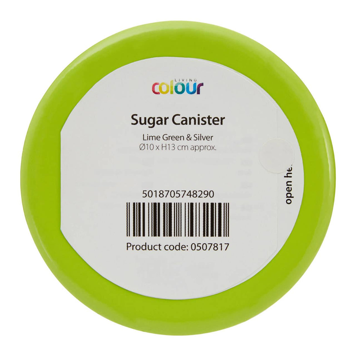 Lime Green Enamel Sugar Canister