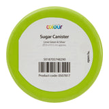 Lime Green Enamel Sugar Canister