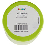 Lime Green Enamel Sugar Canister