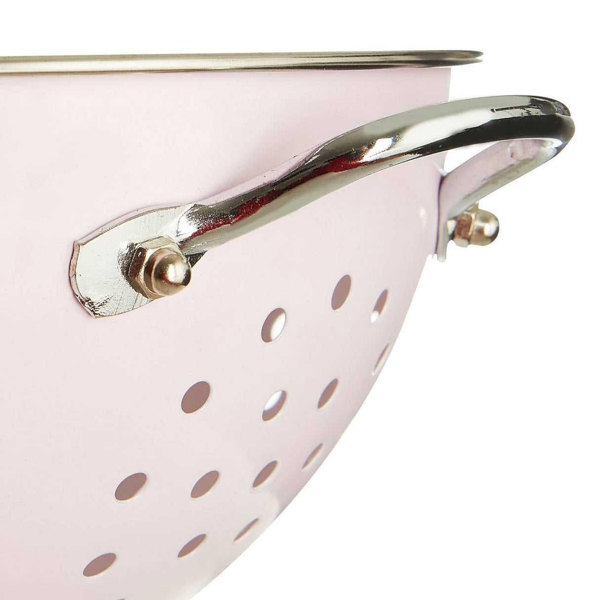 Pastel Pink Enamel Retro Colander