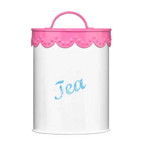 Pink Lace Tea Canister