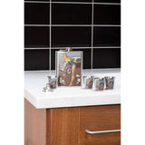 Pinup Hip 8Oz 4 Cups Flask Set