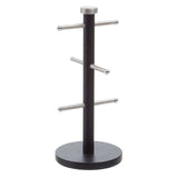 Matt Black and Metal 6 Cup Mug Tree