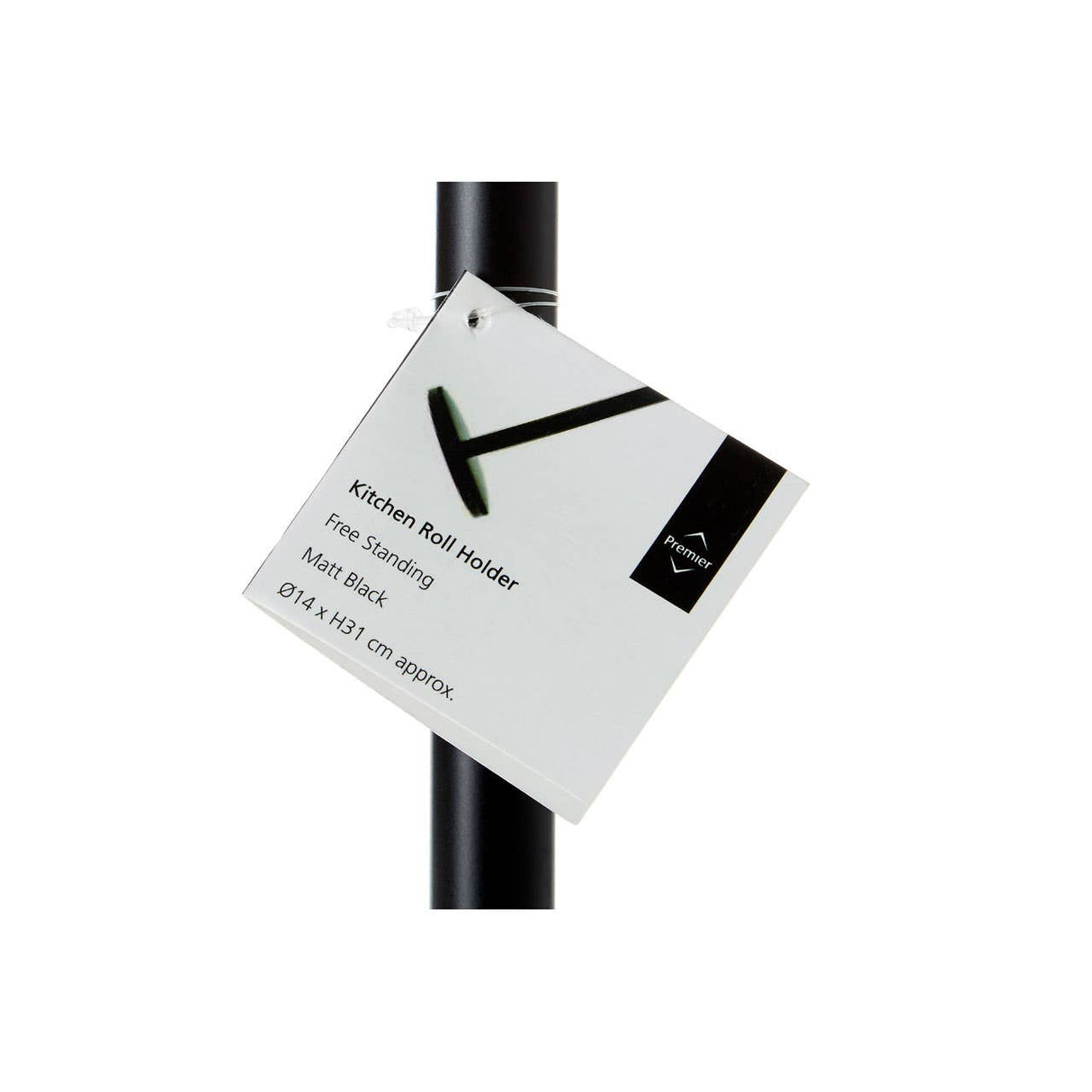 Matt Black and Metal Kitchen Roll Holder