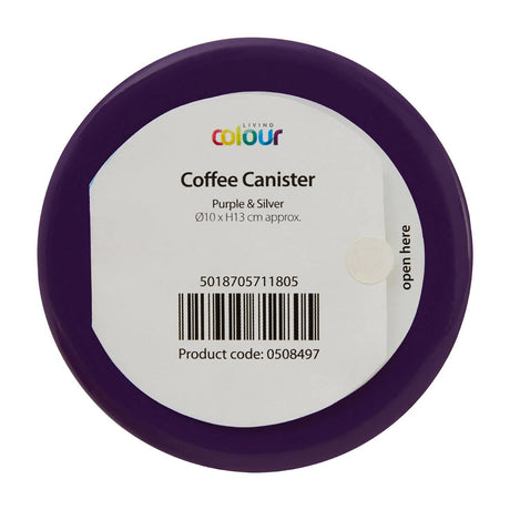 Purple Enamel Coffee Canister