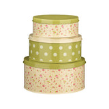 Rose Cottage Set of Three Round Storage Tins